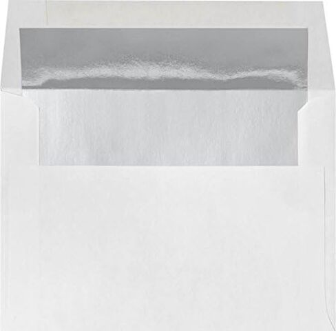 A9 Invitation Envelopes (5 3/4 x 8 3/4) - White w/Silver Foil Lining (50 Qty.) in Saudi Arabia