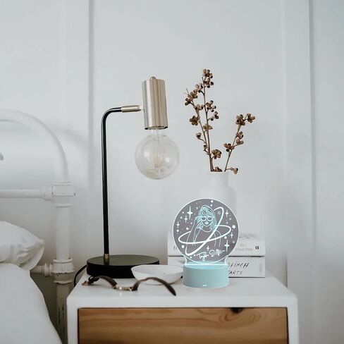 Night Light for Decorative Ambiance, Room & Birthday Party Decoration - Table Lamp, Ideal Gifts for Girls, Women, and Fans, White in Saudi Arabia