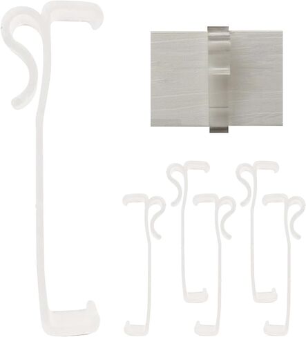 Amazing Drapery Hardware 3.25 Inch Clear Valance Clips for Top Blind Brands & Window Shades, 6-Pack - Sturdy Plastic Brackets, Ideal for Wood, Faux Wood & Metal Treatments in Home & Office Settings in Saudi Arabia