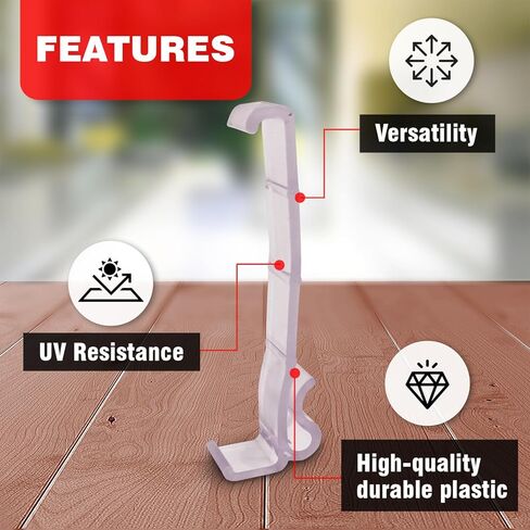 Amazing Drapery Hardware 3.25 Inch Clear Valance Clips for Top Blind Brands & Window Shades, 6-Pack - Sturdy Plastic Brackets, Ideal for Wood, Faux Wood & Metal Treatments in Home & Office Settings in Saudi Arabia