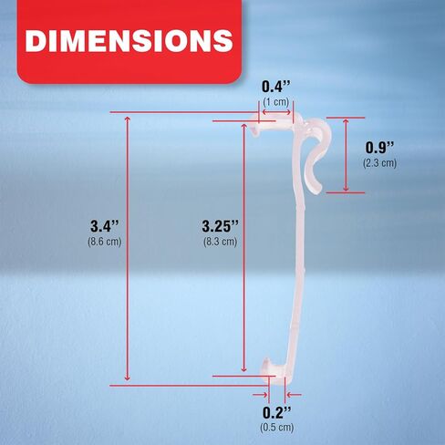 Amazing Drapery Hardware 3.25 Inch Clear Valance Clips for Top Blind Brands & Window Shades, 6-Pack - Sturdy Plastic Brackets, Ideal for Wood, Faux Wood & Metal Treatments in Home & Office Settings in Saudi Arabia