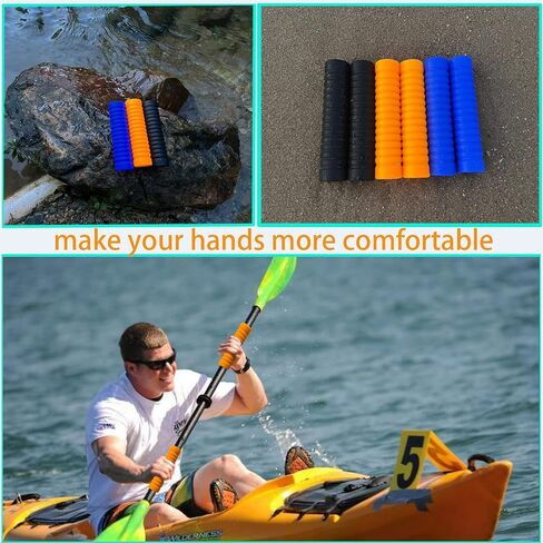 JK 2Pcs Kayak Paddle Grips Kayak Accessories Non-Slip Silicone Grip for Kayak Paddle in Saudi Arabia