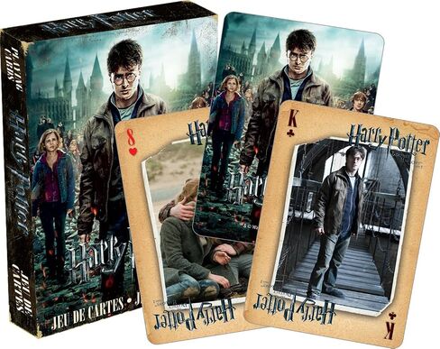 AQUARIUS Harry Potter Playing Cards - Deathly Hallows Deck of Cards for Your Favorite Card Games - Officially Licensed Harry Potter Merchandise & Collectibles - Poker Size with Linen Finish in Saudi Arabia