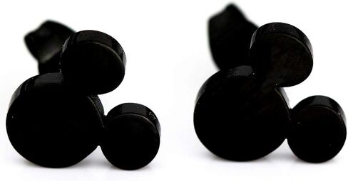 baobei surgical steel earrings,black/Gold/silver stainless steel Small Cartilage cute mouse stud earrings for men boy Girls, birthday gift Nickel Free in Saudi Arabia