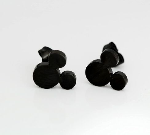 baobei surgical steel earrings,black/Gold/silver stainless steel Small Cartilage cute mouse stud earrings for men boy Girls, birthday gift Nickel Free in Saudi Arabia