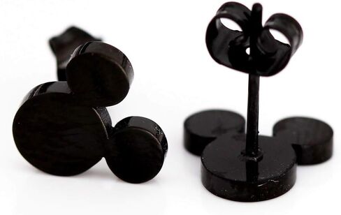 baobei surgical steel earrings,black/Gold/silver stainless steel Small Cartilage cute mouse stud earrings for men boy Girls, birthday gift Nickel Free in Saudi Arabia