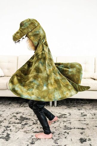 Little Adventures Dinosaur Hooded Cloak Costume Dressup Ages 3-8 Machine Washable Child Pretend Play with No Glitter in Saudi Arabia