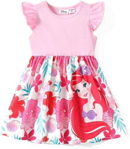 Disney Princess Toddler Girl Dress Short Sleeve Daisy Mesh Overlay Fairy Dress 2-6 Years… in Saudi Arabia