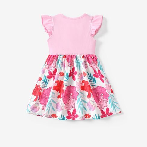 Disney Princess Toddler Girl Dress Short Sleeve Daisy Mesh Overlay Fairy Dress 2-6 Years… in Saudi Arabia