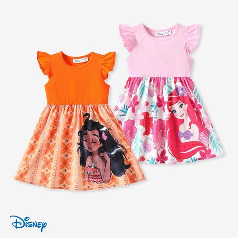 Disney Princess Toddler Girl Dress Short Sleeve Daisy Mesh Overlay Fairy Dress 2-6 Years… in Saudi Arabia