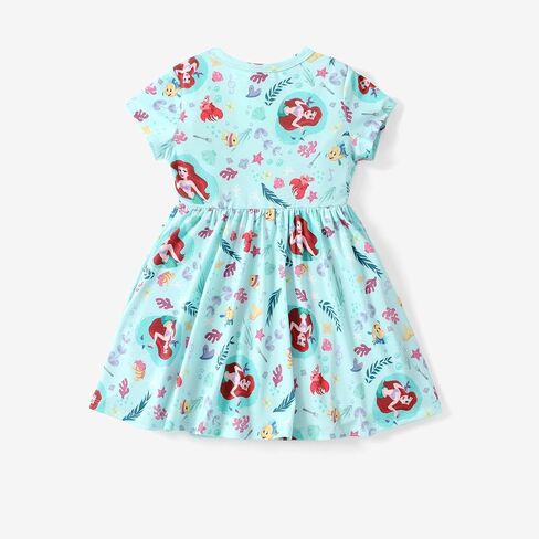 Disney Princess Toddler Girl Dress Short Sleeve Daisy Mesh Overlay Fairy Dress 2-6 Years… in Saudi Arabia