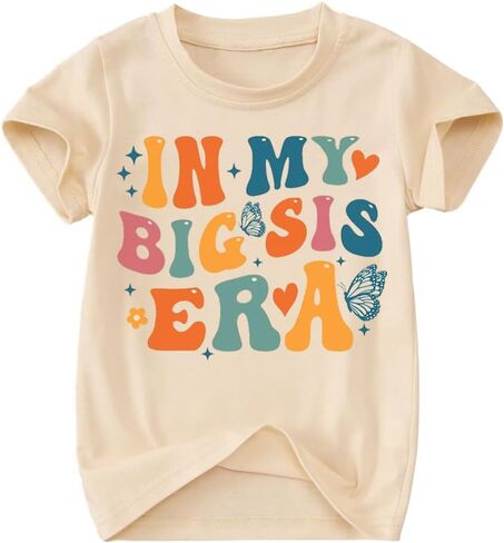 طفل الأخت الكبرى تي شيرت في بلدي Big Sis Era تي شيرت جرافيك إعلان Big Sis Crewneck قمصان الأخوة تكشف القمم in Kuwait