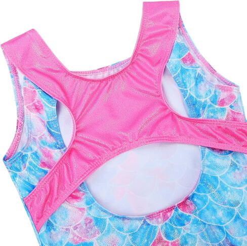 BAOHULU Girls Christmas Gymnastics Leotards Sparkle Athletic Clothes Dance Set with Matching Hair Scrunchie in Saudi Arabia