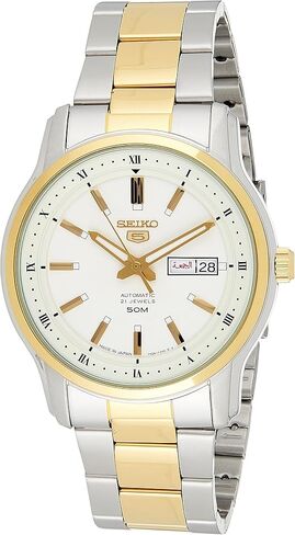 SEIKO 5 Automatic Silver Dial Two-Tone Men's Watch SNKP14J1 in Saudi Arabia