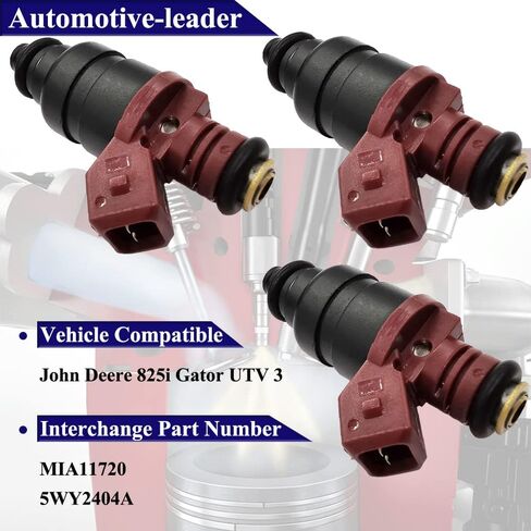 5WY2404A MIA11720 3Pcs Fuel Injectors 4 Holes Engine Nozzles Replacement for John Deere 825i Gator 3 Cylinder in Saudi Arabia