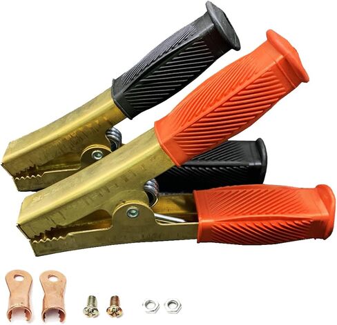 2pcs Power Replacement Jumper Cable Heavy Duty Battery Jumper Cable Clamps Heavy Duty Pure Copper Car Battery Clamps - Jumper cable clamp Replacements for Jump Starter Cables (1000A) in Saudi Arabia