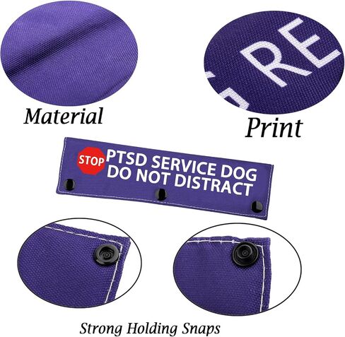 Service Dog Leash Sleeve PTSD Service Dog Do Not Distract Dog Leash Wrap Social Distancing Gift（PTSD Service Dog） in Saudi Arabia