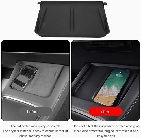 وسادة حصيرة واقية مضادة للانزلاق للشحن اللاسلكي، شواحن لاسلكية للسيارة من السيليكون الأسود، مضادة للانزلاق، حامل هاتف، شواحن لاسلكية، وسادة حماية بديلة للطراز 3 Y in Kuwait