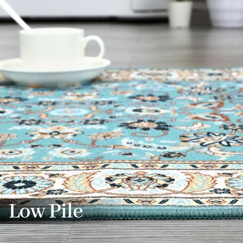 CAROMIO Area Rug 2x3 Door Mat Washable Indoor Area Rug Vintage Rug Area Rug Distressed Medallion Area Rug Non Slip Boho Floor Carpet for Living Room Bedroom Kitchen Home Office,Blue/Yellow in Saudi Arabia