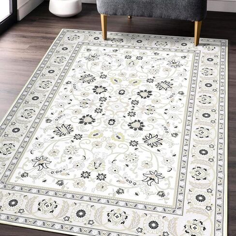 CAROMIO Area Rug 2x3 Door Mat Washable Indoor Area Rug Vintage Rug Area Rug Distressed Medallion Area Rug Non Slip Boho Floor Carpet for Living Room Bedroom Kitchen Home Office,Blue/Yellow in Saudi Arabia