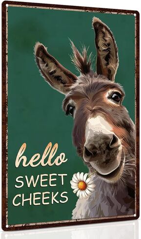 Funny Alpaca Bathroom Metal Sign Well This is A Little Awkward Home Wall Decor Unique Cute Gifts for Alpaca Lovers 8×12 Inch in Kuwait