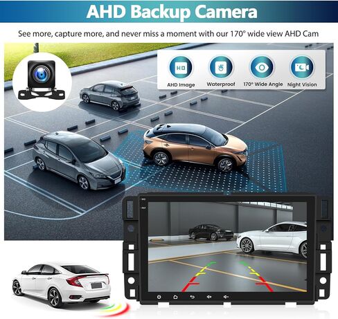 راديو ستيريو للسيارة Android 13 لسيارة شيفروليه تشيفي جي إم سي سيلفرادو تاهو سييرا يوكون CarPlay Android Auto 8 بوصة شاشة تعمل باللمس بلوتوث نظام تحديد المواقع والملاحة HiFi Audio FM/RDS WiFi SWC + كاميرا احتياطية in Saudi Arabia