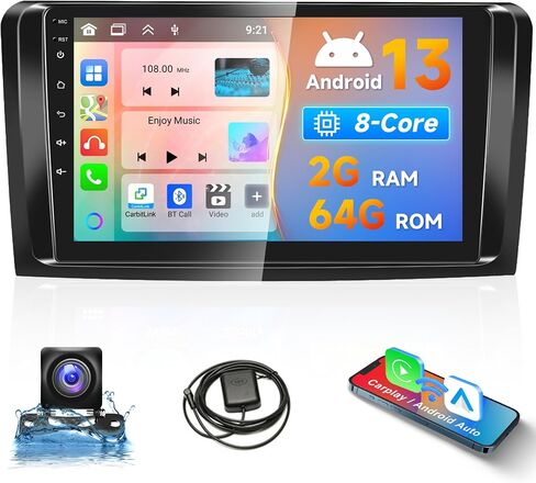 8 Core 2G 64G Android Radio Carplay for Mercedes Benz W164 X164 ML350 ML500 ML280 GL320 GL350 GL450 2005-2011, 9 Inch Car Stereo Touch Screen GPS WiFi Bluetooth FM HiFi AHD Backup Camera in Saudi Arabia