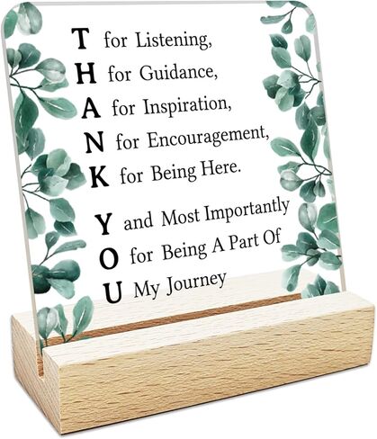 Friend Gifts Motivational Friendship Acrylic Sign Gifts Thank You Friend Gifts Christma Birthday Plaque Gifts Clear Desk Sign Keepsake Acrylic Plaque with Wood Stand for Home Office Decor in Kuwait