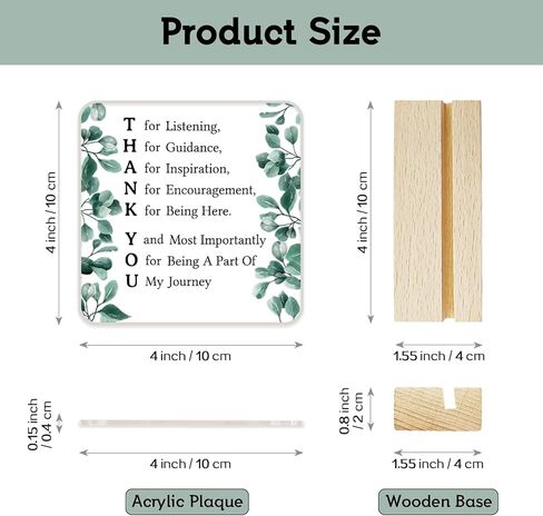 Friend Gifts Motivational Friendship Acrylic Sign Gifts Thank You Friend Gifts Christma Birthday Plaque Gifts Clear Desk Sign Keepsake Acrylic Plaque with Wood Stand for Home Office Decor in Kuwait