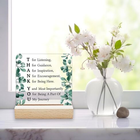 Friend Gifts Motivational Friendship Acrylic Sign Gifts Thank You Friend Gifts Christma Birthday Plaque Gifts Clear Desk Sign Keepsake Acrylic Plaque with Wood Stand for Home Office Decor in Kuwait