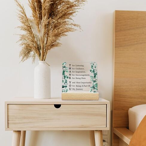 Friend Gifts Motivational Friendship Acrylic Sign Gifts Thank You Friend Gifts Christma Birthday Plaque Gifts Clear Desk Sign Keepsake Acrylic Plaque with Wood Stand for Home Office Decor in Kuwait