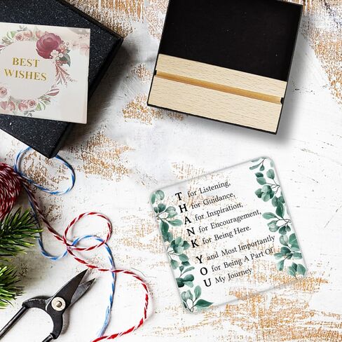 Friend Gifts Motivational Friendship Acrylic Sign Gifts Thank You Friend Gifts Christma Birthday Plaque Gifts Clear Desk Sign Keepsake Acrylic Plaque with Wood Stand for Home Office Decor in Kuwait