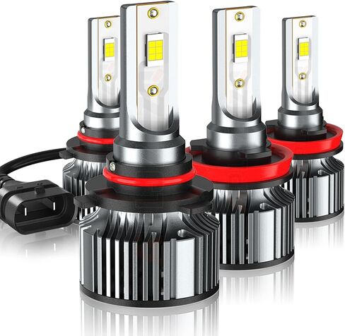 مجموعة مصابيح كهربائية 9005 H11 متوافقة مع Ford F150 2015-2023، 9005 High Beam، H11 Low Beam، 9005 مصابيح ضباب، هالوجين بديل، 6000K أبيض، التوصيل والتشغيل، حزمة من 4 in Kuwait