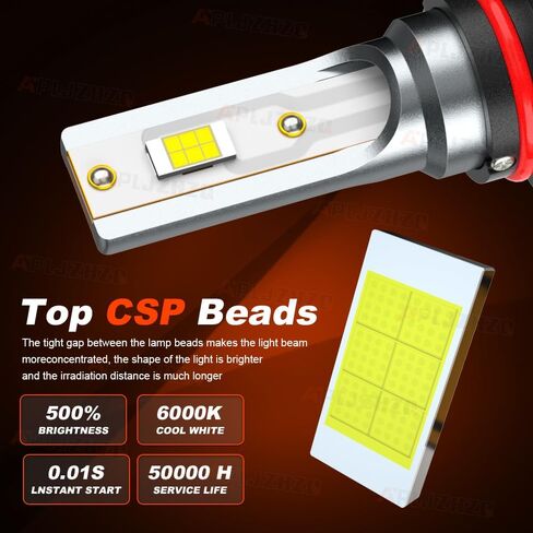 مجموعة مصابيح كهربائية 9005 H11 متوافقة مع Ford F150 2015-2023، 9005 High Beam، H11 Low Beam، 9005 مصابيح ضباب، هالوجين بديل، 6000K أبيض، التوصيل والتشغيل، حزمة من 4 in Kuwait