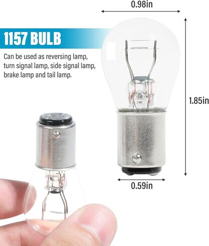 10PCS 1157 Bulb,Car Accessories Automotive Stop and Tail Lights Bulbs,Brake Light Bulb,Turn Signal Bulb Replacement for Marker Tail Running Parking Backup Lights,Fits 2357 1016 1034 1076 in Saudi Arabia