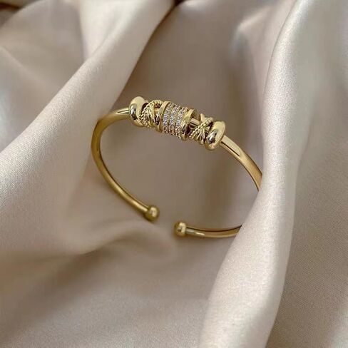 Bead Bangle Bracelet for Women Girls Smooth Bangle Open Adjustable Cuff Bracelet Bangle Bracelets Jewelry Gift for Birthday Chrismas,Thanksgiving Day in Saudi Arabia