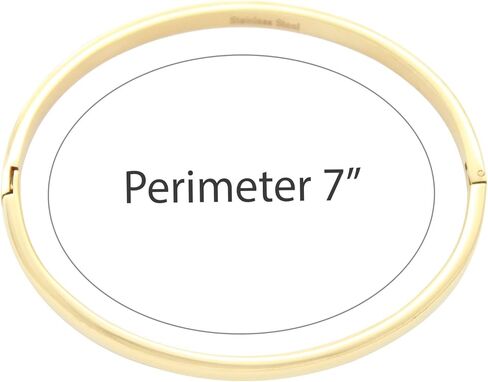 مجموعة من 3 قطع من Lavencious سوار من الفولاذ المقاوم للصدأ بعرض 4 مم بلمسة نهائية مصقولة بيضاوية الشكل كلاسيكية مقاس 7 بوصات باللون الفضي والذهبي الوردي in Kuwait