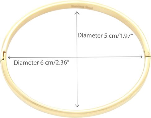 مجموعة من 3 قطع من Lavencious سوار من الفولاذ المقاوم للصدأ بعرض 4 مم بلمسة نهائية مصقولة بيضاوية الشكل كلاسيكية مقاس 7 بوصات باللون الفضي والذهبي الوردي in Kuwait