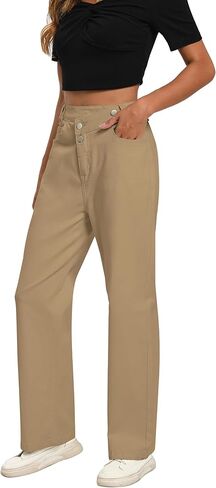 High Waist Women Wide Leg Baggy Jeans Boyfriends Stretch Denim Pants in Saudi Arabia