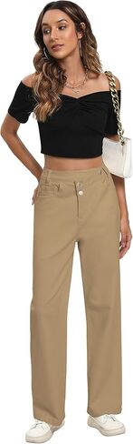 High Waist Women Wide Leg Baggy Jeans Boyfriends Stretch Denim Pants in Saudi Arabia