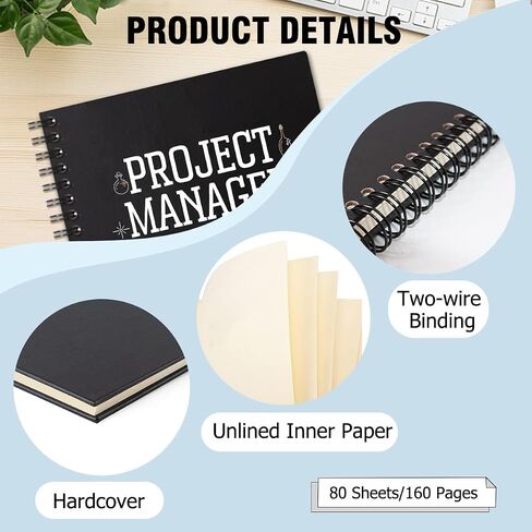 Project Manager Definition Gold Foil Hardcover 160 Pages Spiral Notebooks, Project Manager Gift, Inspirational Gift for PM, Workplace Workers Office Gag Gift for Project Manager Coworker in Saudi Arabia
