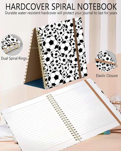 Spiral Journal Notebook, A5 Cute Notebooks for Women Men, College Ruled Hardcover Notebook for Work & Note Taking, 60 Pages Double-Wire Journals for Writing, Cute Cats in Kuwait