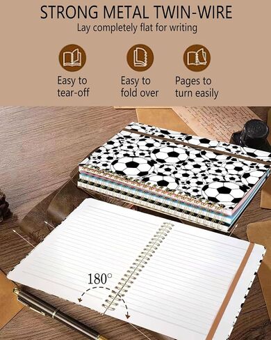 Spiral Journal Notebook, A5 Cute Notebooks for Women Men, College Ruled Hardcover Notebook for Work & Note Taking, 60 Pages Double-Wire Journals for Writing, Cute Cats in Kuwait