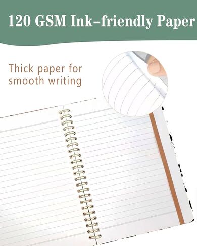 Spiral Journal Notebook, A5 Cute Notebooks for Women Men, College Ruled Hardcover Notebook for Work & Note Taking, 60 Pages Double-Wire Journals for Writing, Cute Cats in Kuwait