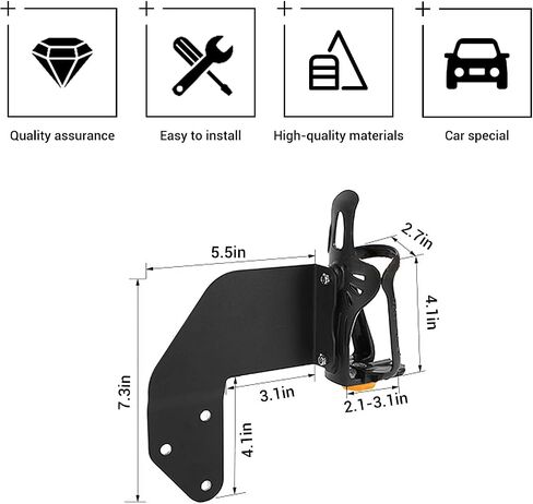 Hoolcar Door Cup Holder Compatible with Jeep Wrangler JL JLU &Gladiator JT 2018-2024, Interior Accessories, Left Side in Saudi Arabia