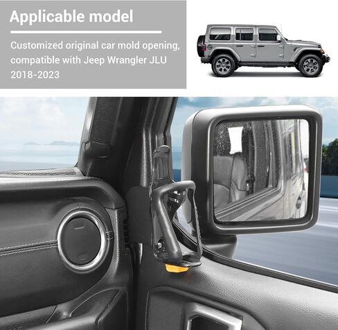 Hoolcar Door Cup Holder Compatible with Jeep Wrangler JL JLU &Gladiator JT 2018-2024, Interior Accessories, Left Side in Saudi Arabia