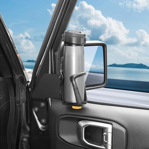 Hoolcar Door Cup Holder Compatible with Jeep Wrangler JL JLU &Gladiator JT 2018-2024, Interior Accessories, Left Side in Saudi Arabia