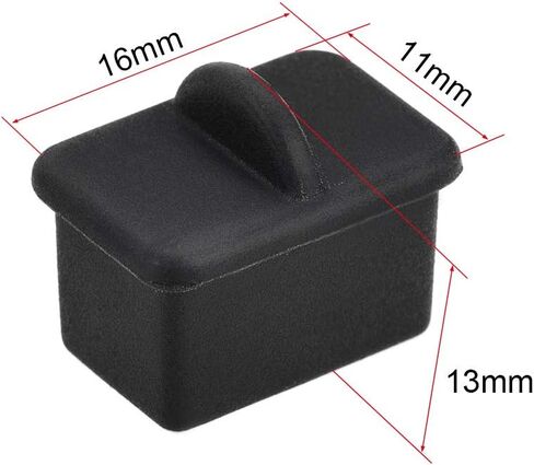 uxcell 10pcs SFP-A Silicone Protectors Port Anti Dust Cap Cover Black in Saudi Arabia