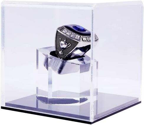 Championship Ring Box Case 1 Slot Hole | Baseball Ring Display Box | Softball Ring Box | Football Ring Case | Sport Ring Display Box | High School Ring Display Box (YA-1) in Saudi Arabia