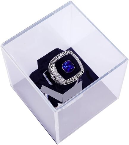 Championship Ring Box Case 1 Slot Hole | Baseball Ring Display Box | Softball Ring Box | Football Ring Case | Sport Ring Display Box | High School Ring Display Box (YA-1) in Saudi Arabia